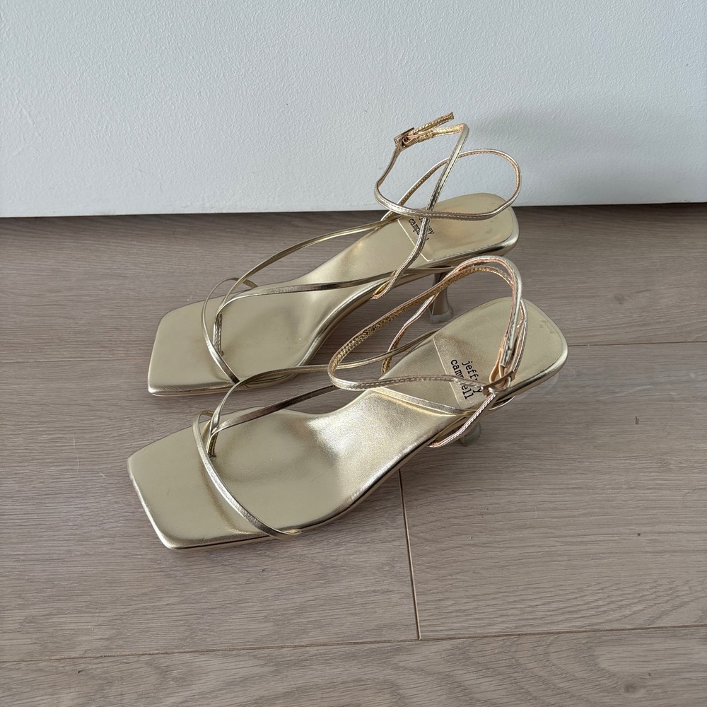 Jeffrey Campbell Gold Metallic Fluxx Heels